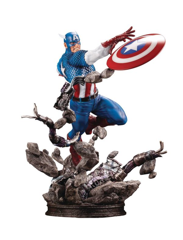 Kotobukiya Captain America Avengers Fine Art Statue 555/800 Marvel NEW SEALED