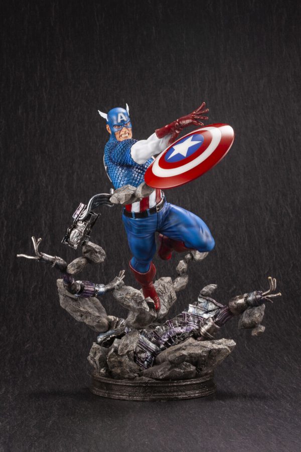 Kotobukiya Captain America Avengers Fine Art Statue 555/800 Marvel NEW SEALED - Image 2