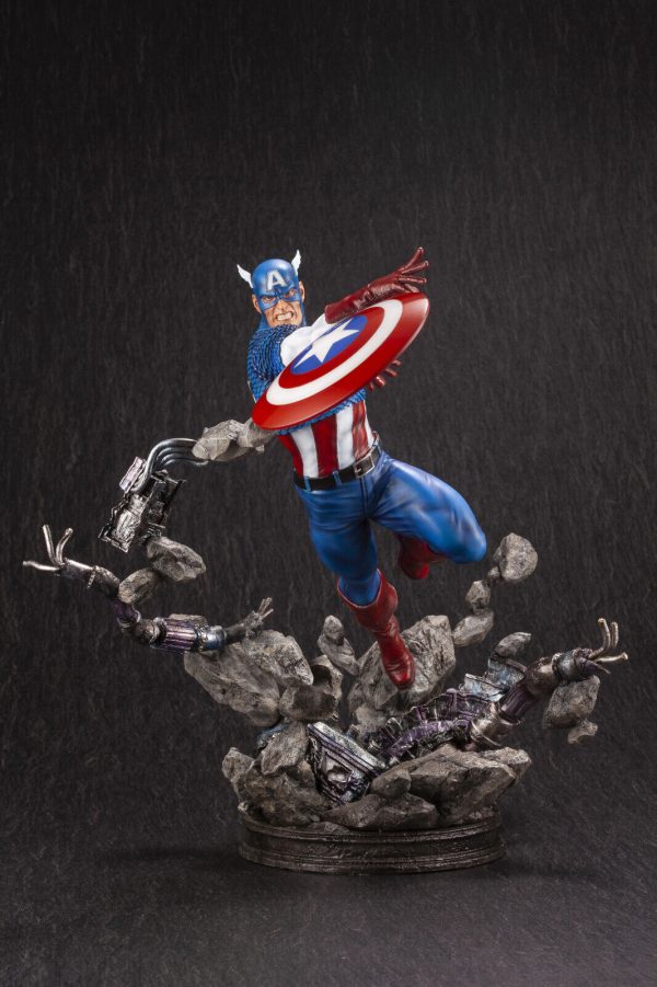 Kotobukiya Captain America Avengers Fine Art Statue 555/800 Marvel NEW SEALED - Image 3