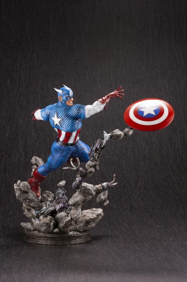 Kotobukiya Captain America Avengers Fine Art Statue 555/800 Marvel NEW SEALED - Image 4