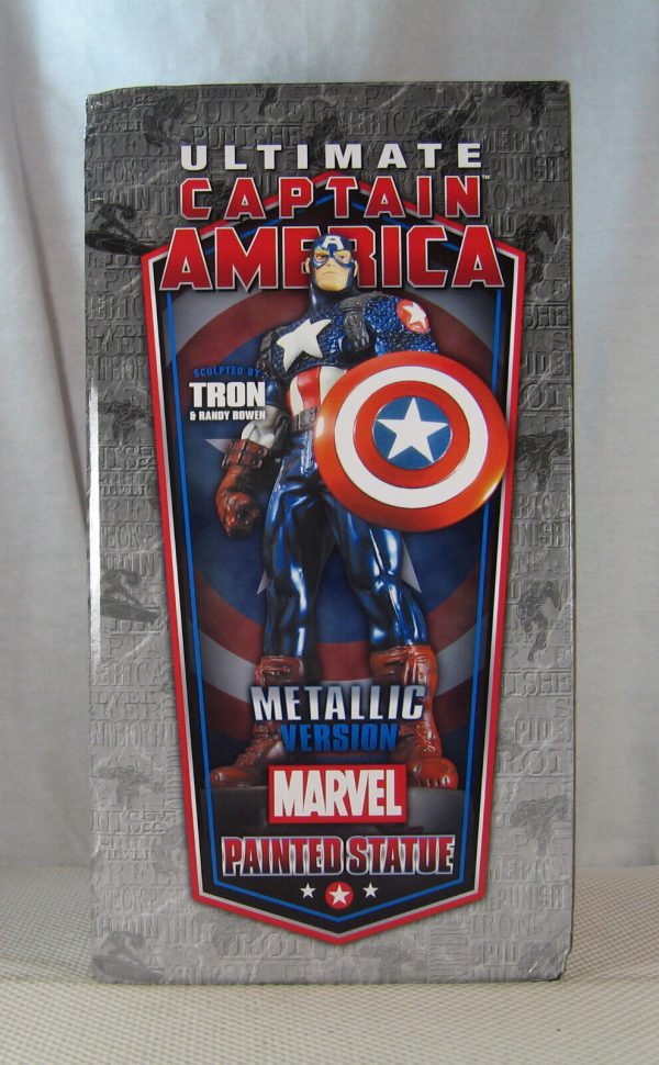 Ultimate Captain America Metallic Variant Statue 314/1380 Signed Randy Bowen NEW - Image 3