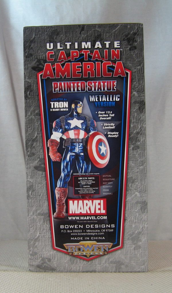 Ultimate Captain America Metallic Variant Statue 314/1380 Signed Randy Bowen NEW - Image 4