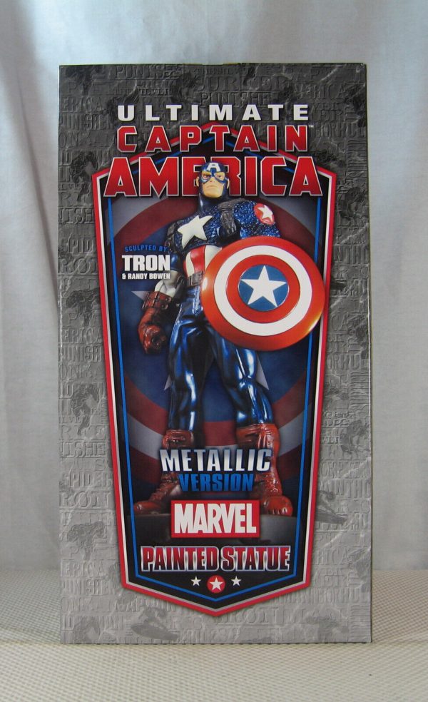 Ultimate Captain America Metallic Variant Statue 314/1380 Signed Randy Bowen NEW - Image 5