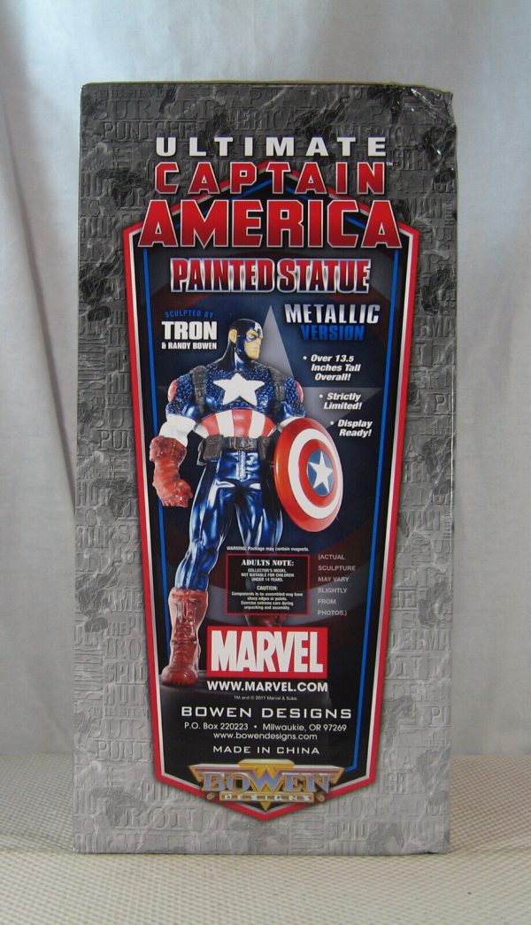 Ultimate Captain America Metallic Variant Statue 314/1380 Signed Randy Bowen NEW - Image 6