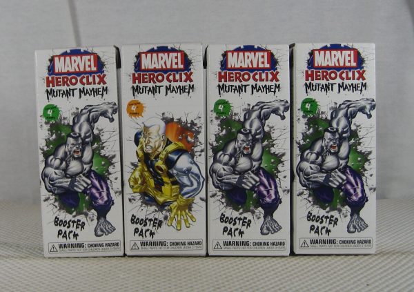 Marvel HeroClix Mutant Mayhem Booster Pack (Set of 4) NEW  SEALED