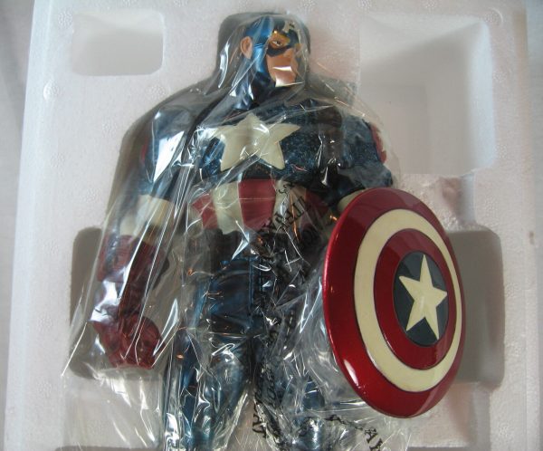 Ultimate Captain America Metallic Variant Statue 314/1380 Signed Randy Bowen NEW - Image 11