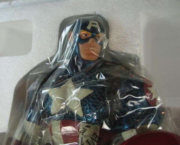 Ultimate Captain America Metallic Variant Statue 314/1380 Signed Randy Bowen NEW - Image 12