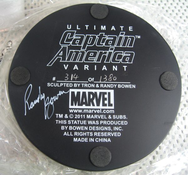 Ultimate Captain America Metallic Variant Statue 314/1380 Signed Randy Bowen NEW - Image 13