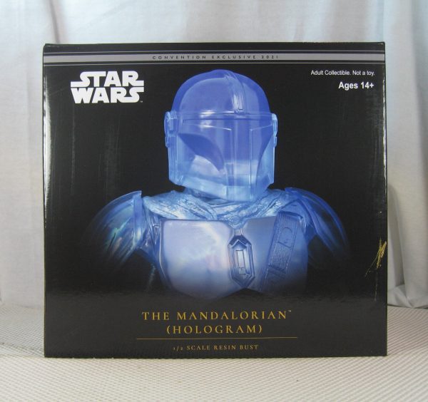 Star Wars Legends in 3D The Mandalorian Hologram 1/2 Bust SDCC 2021 NEW SEALED - Image 2