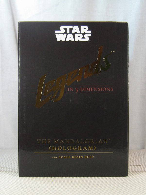 Star Wars Legends in 3D The Mandalorian Hologram 1/2 Bust SDCC 2021 NEW SEALED - Image 3