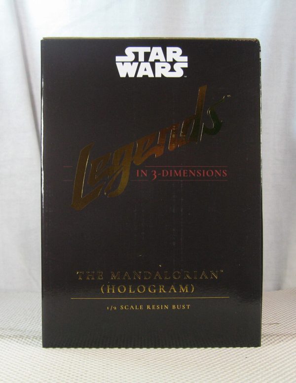 Star Wars Legends in 3D The Mandalorian Hologram 1/2 Bust SDCC 2021 NEW SEALED - Image 6
