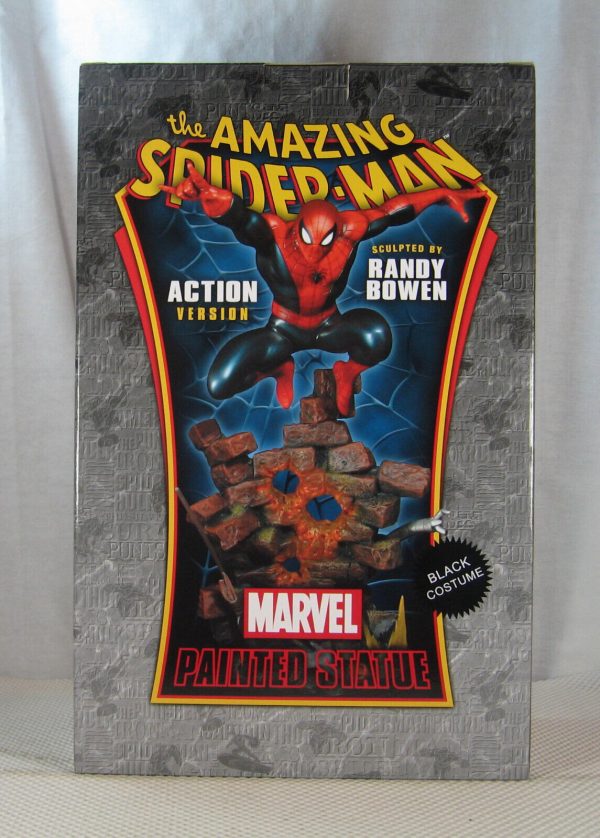 Spider-Man Action Statue Black Costume 032/425 Bowen Designs BRAND NEW - Image 6