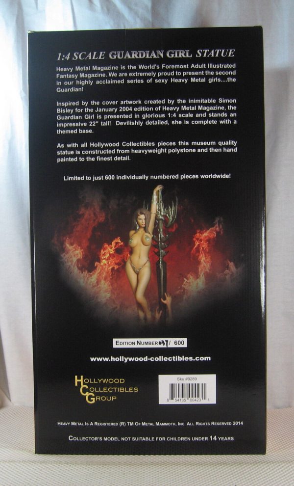 Heavy Metal Guardian Girl Statue 037/600 HCG Hollywood Collectibles NEW SEALED - Image 6