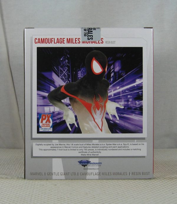Gentle Giant Spider-Man Camouflage Miles Morales Bust 411/750 SDCC 2021 SEALED - Image 4