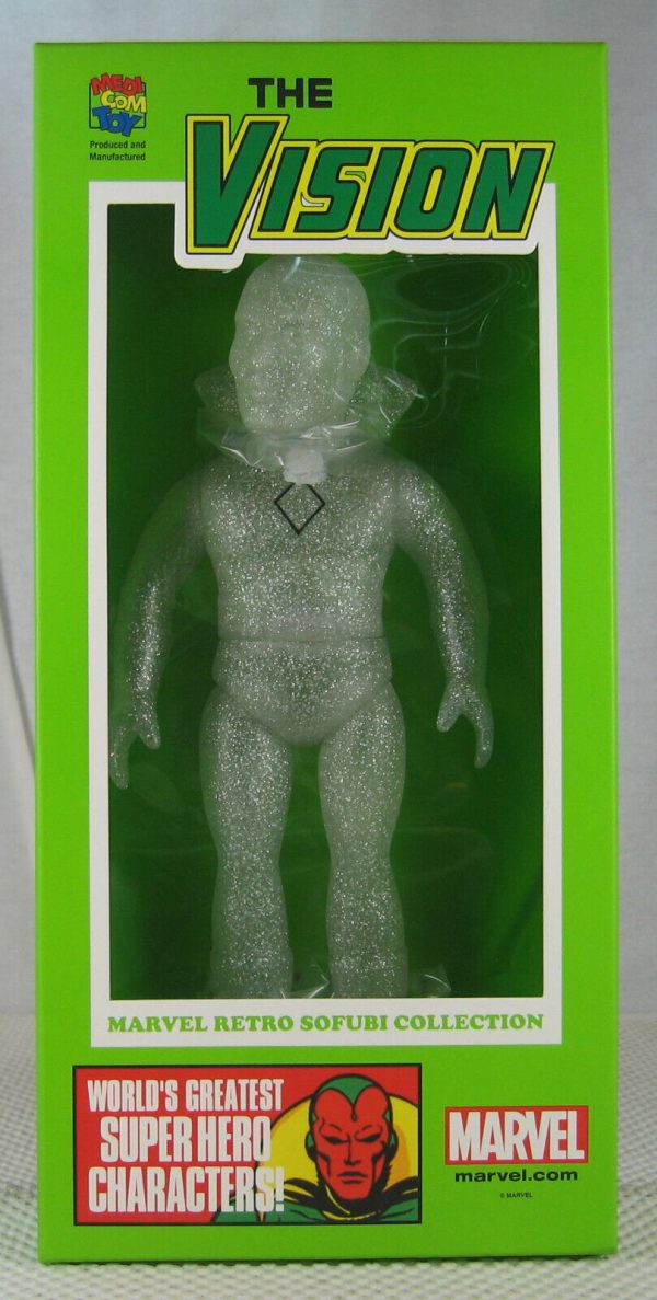 Marvel Hero Retro Sofubi Vision PX Clear Figure 2015 SDCC Medicom NEW SEALED