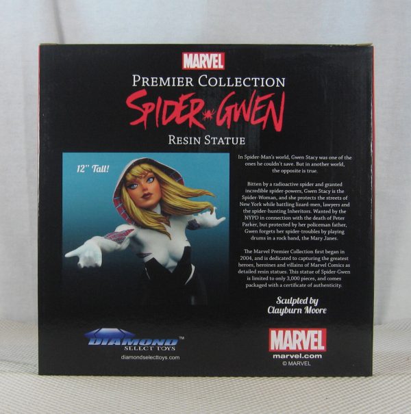 Spider-Gwen Unmasked Premier Statue 268/3000 Diamond Select NEW SEALED - Image 4