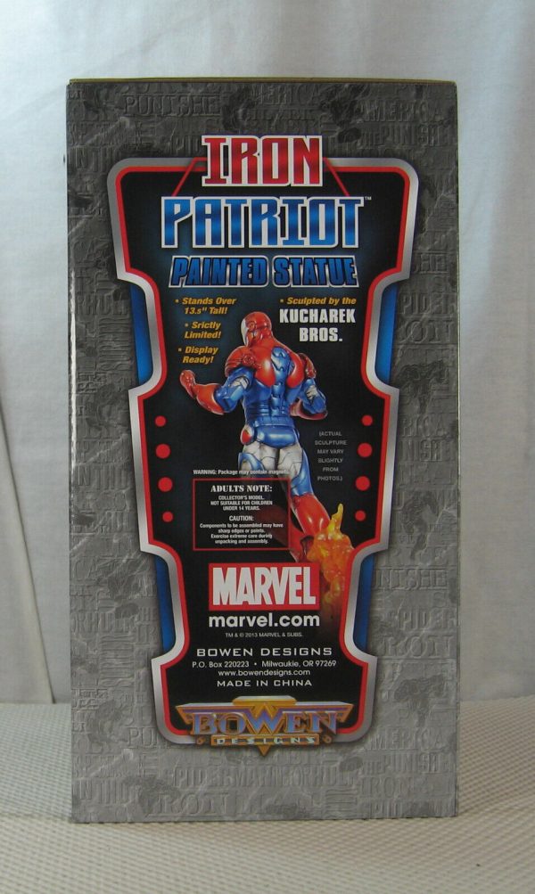 Iron Patriot Statue 444/700 Bowen Designs NEW SEALED - Image 5