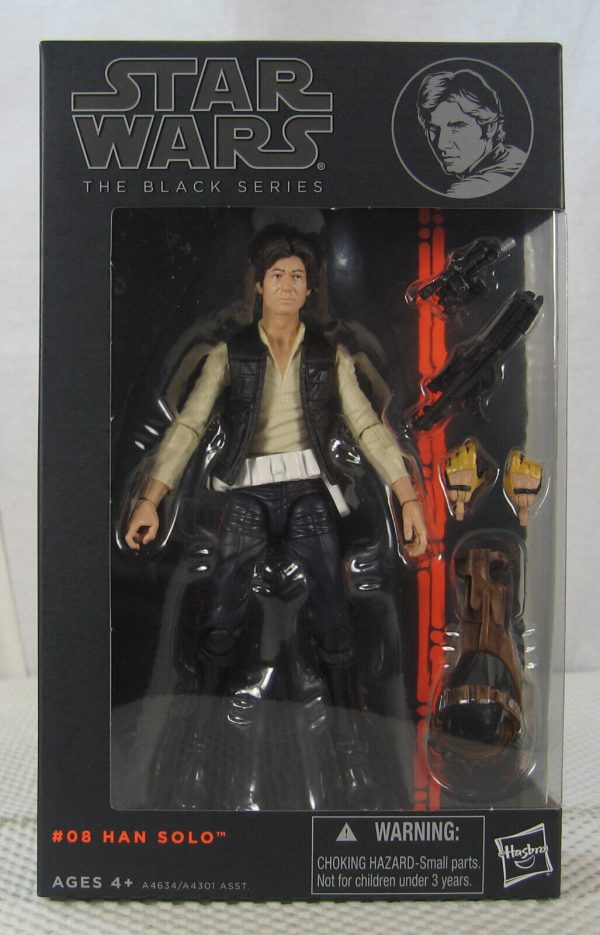Hasbro Star Wars Black Series 6" Han Solo #08 Figure Orange Line 2013 NEW SEALED
