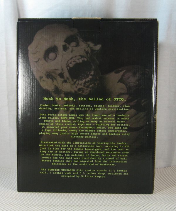 Otto the Punk Statue 10/100 Zombies Unleashed Quarantine Studio Paquet NEW - Image 6