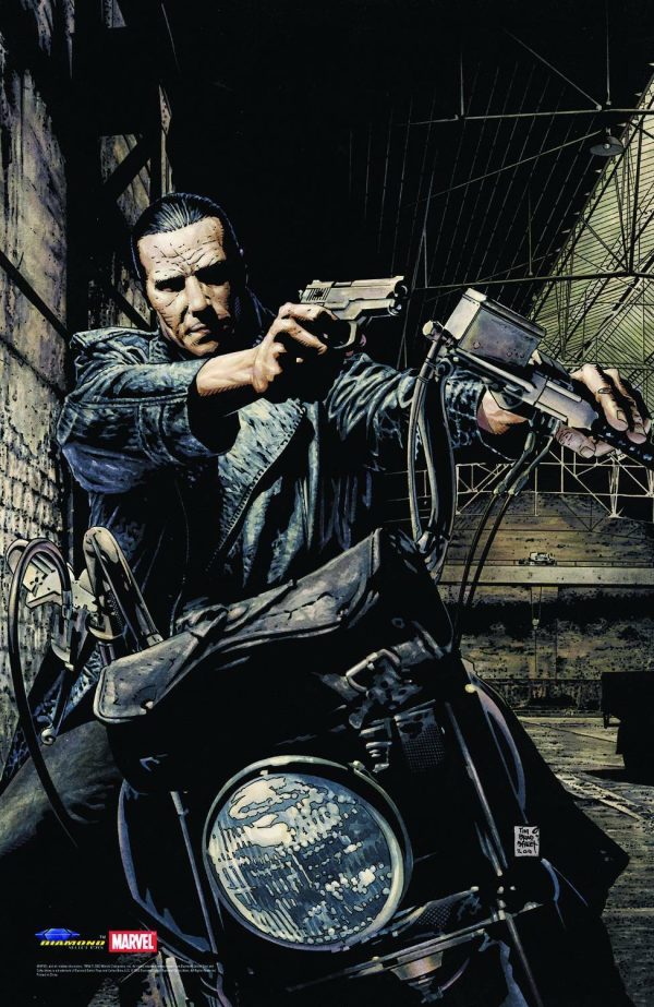 Punisher on Motorcycle Poster by Tim Bradstreet Diamond Select Marvel NEW SEALED