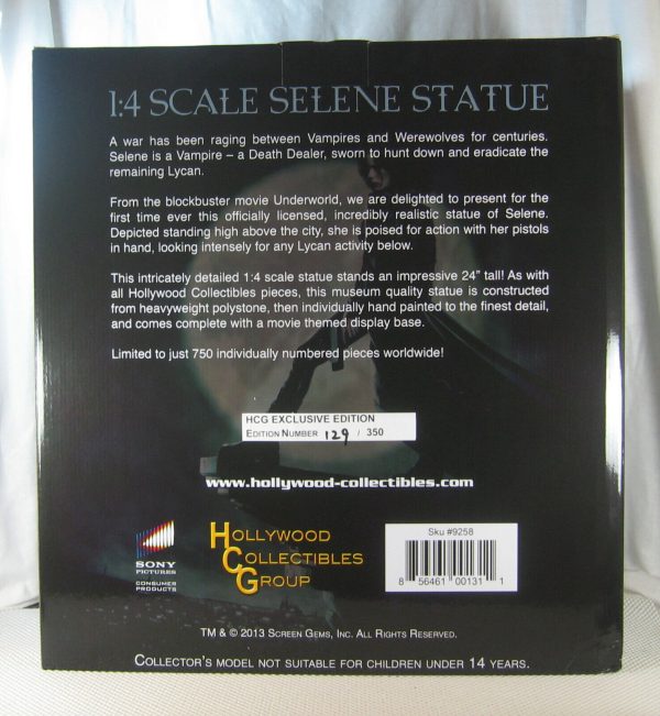 Underworld Selene Exclusive Statue 129/350 HCG Hollywood Collectibles SEALED - Image 6
