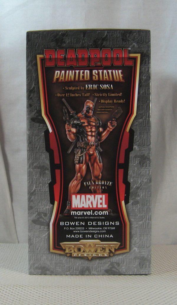 Deadpool Faux Bronze Statue 17/329 Bowen Designs Website Exclusive NEW SEALED - Image 3