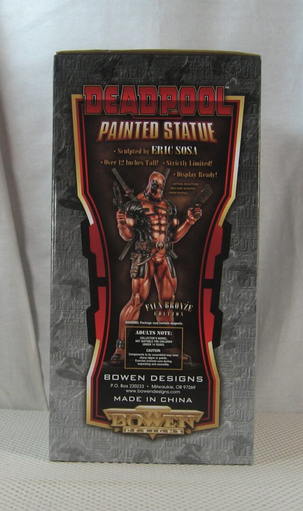 Deadpool Faux Bronze Statue 17/329 Bowen Designs Website Exclusive NEW SEALED - Image 5