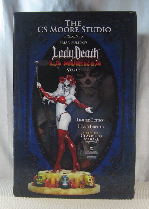 Lady Death La Muerta Statue 045/1000 Signed Clayburn Moore 1st Release BRAND NEW - Image 5