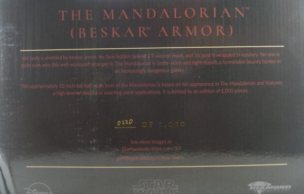Star Wars The Mandalorian Beskar Armor 1/2 Bust 237/1000 Gentle Giant NEW SEALED - Image 5