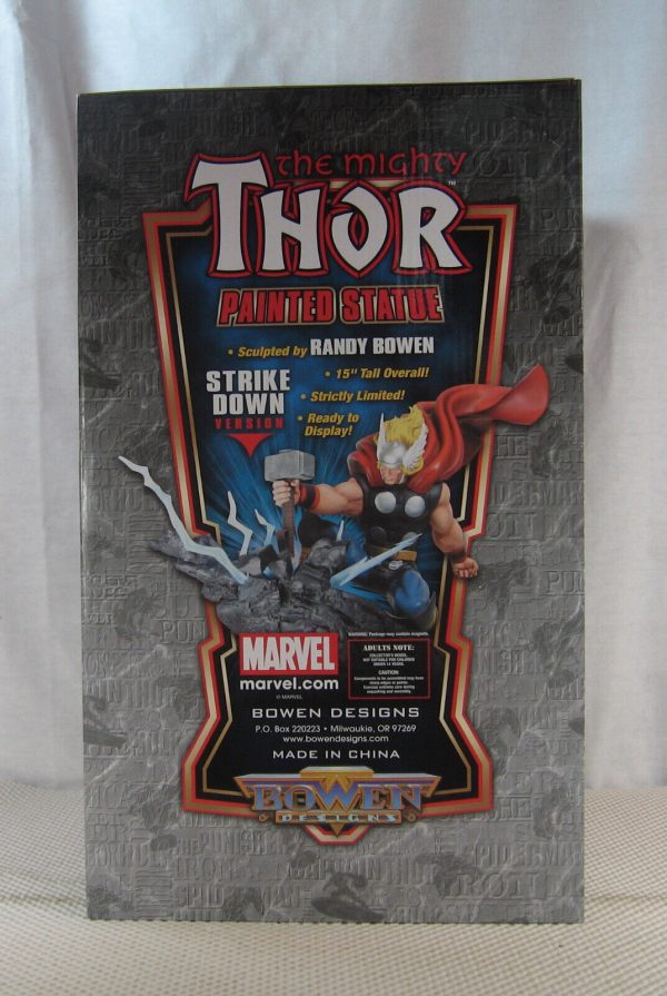 Thor Strike Down Statue 1324/1500 Bowen Designs NEW SEALED - Image 3
