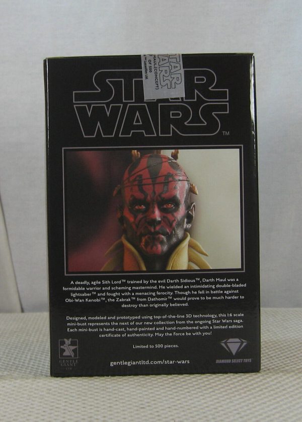 Gentle Giant Star Wars Darth Maul Concept Bust AP/500 SDCC Exclusive NEW SEALED - Image 6