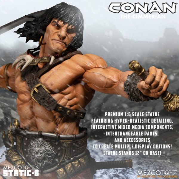 Mezco Static Six Conan the Cimmerian 1/6 Statue NEW SEALED - Image 3