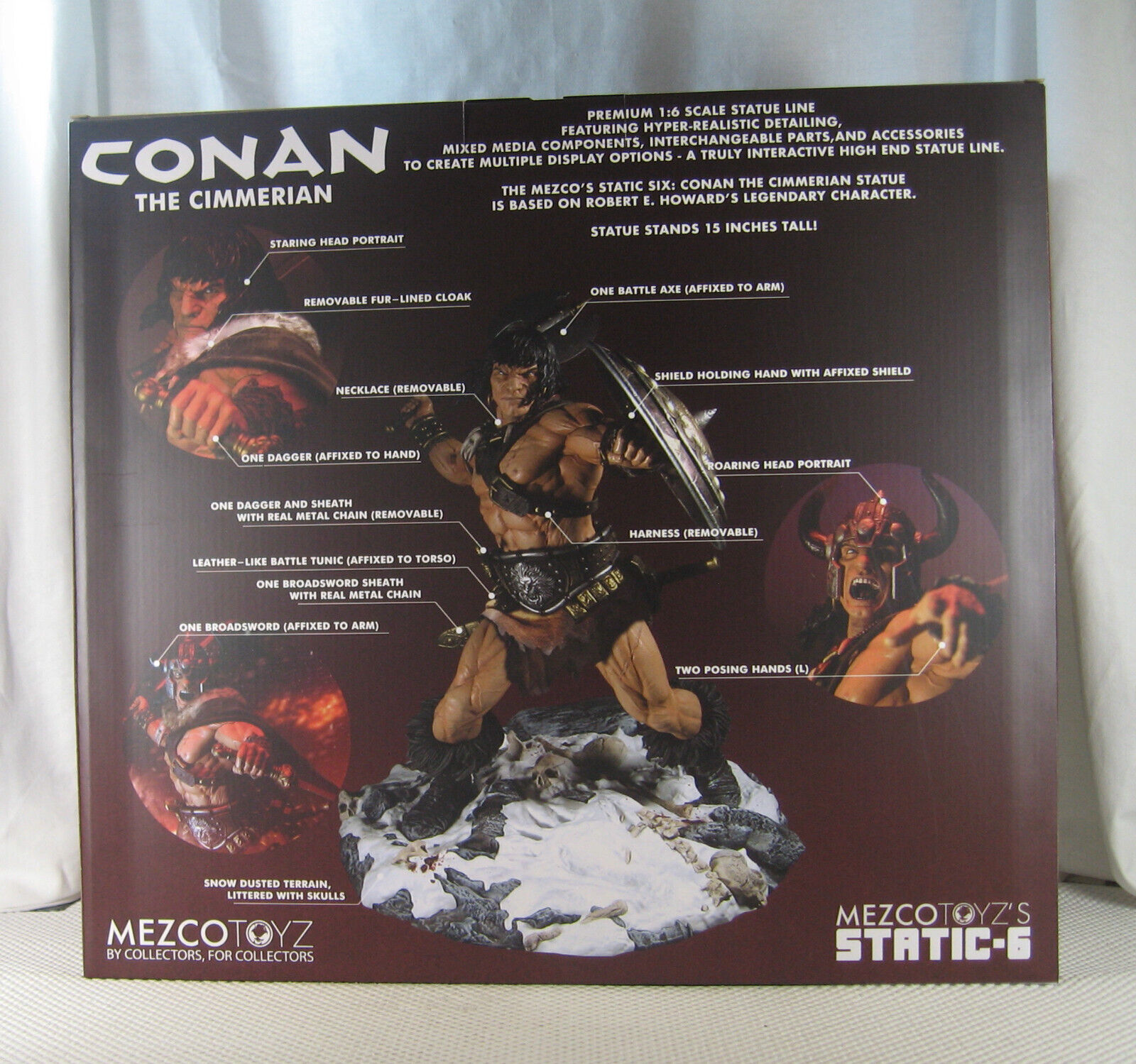 Mezco Static Six Conan the Cimmerian 1/6 Statue NEW SEALED Mezco Static Six Conan the Cimmerian 1/6 Statue NEW SEALED