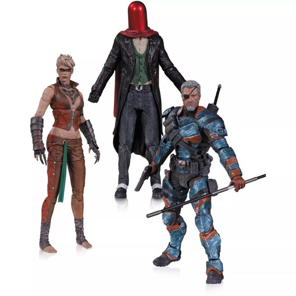 Batman Arkham Origins Copperhead Joker Deathstroke 3-Pack Action Figure Set NEW