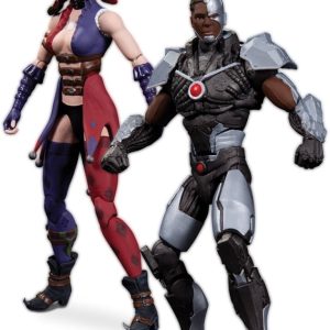 Cyborg vs Harley Quinn Figure Set Injustice Gods Among Us NEW SEALED
