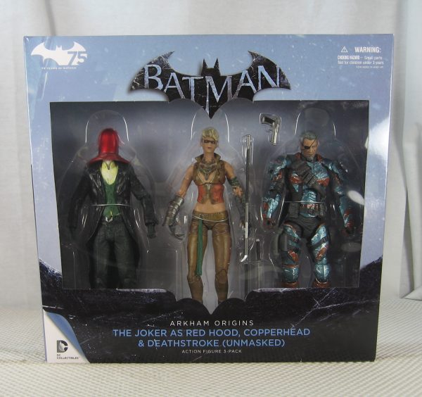 Batman Arkham Origins Copperhead Joker Deathstroke 3-Pack Action Figure Set NEW - Image 2