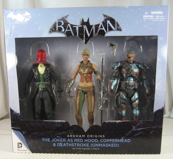 Batman Arkham Origins Copperhead Joker Deathstroke 3-Pack Action Figure Set NEW - Image 8