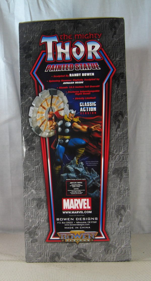 Thor Action Faux Bronze Signed Statue 48/300 Bowen Designs Website Exclusive NEW SEALED - Image 3
