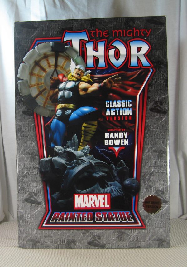 Thor Action Faux Bronze Signed Statue 48/300 Bowen Designs Website Exclusive NEW SEALED - Image 4