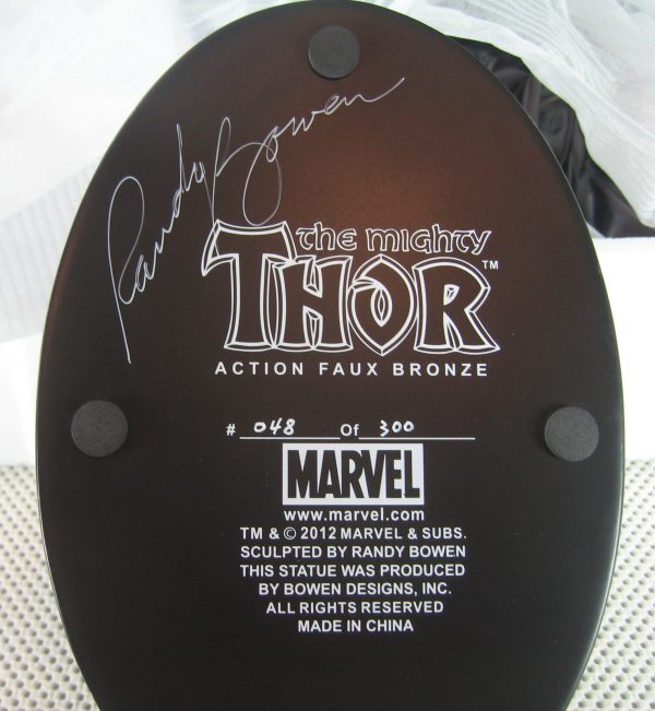 Thor Action Faux Bronze Signed Statue 48/300 Bowen Designs Website Exclusive NEW SEALED - Image 9