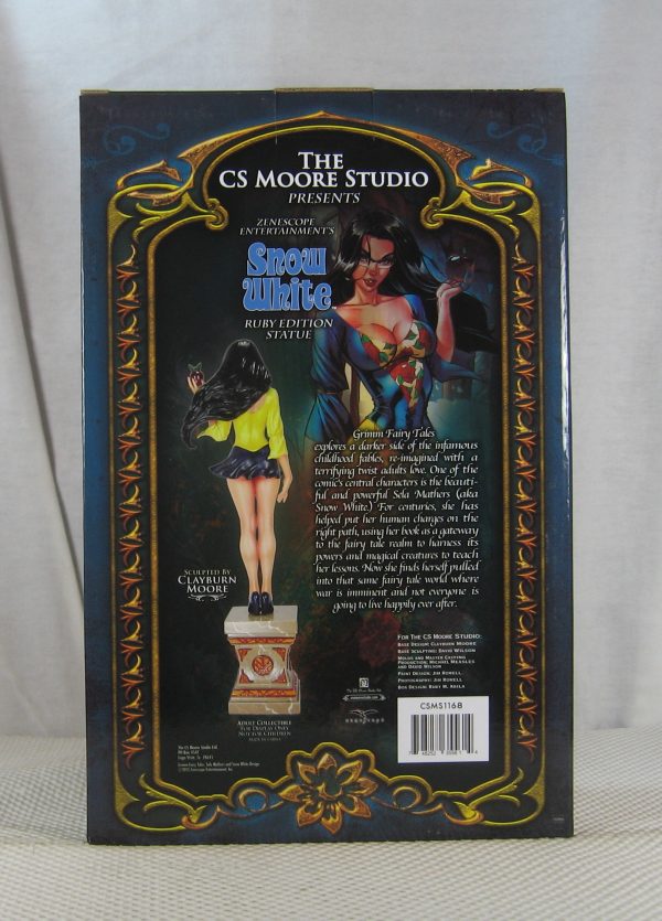 CS Moore Snow White Ruby Edition Statue 133/300 Clayburn Moore NEW SEALED - Image 4