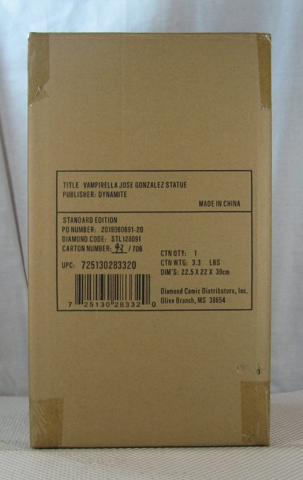 Vampirella Jose Gonzalez Statue 93/706 Dynamite 50th Anniversary NEW SEALED - Image 11