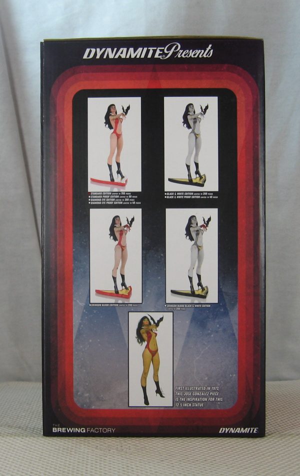 Vampirella Jose Gonzalez Statue 93/706 Dynamite 50th Anniversary NEW SEALED - Image 7