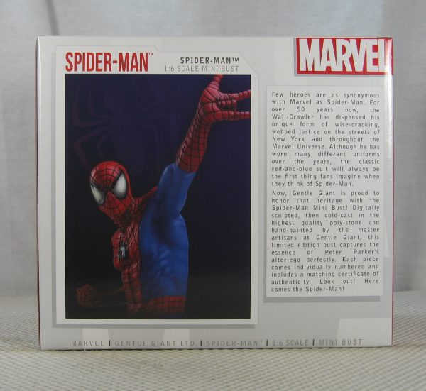 Gentle Giant Spider-Man Mini Bust 890/1200 Classic Red and Blue Suit NEW SEALED - Image 7