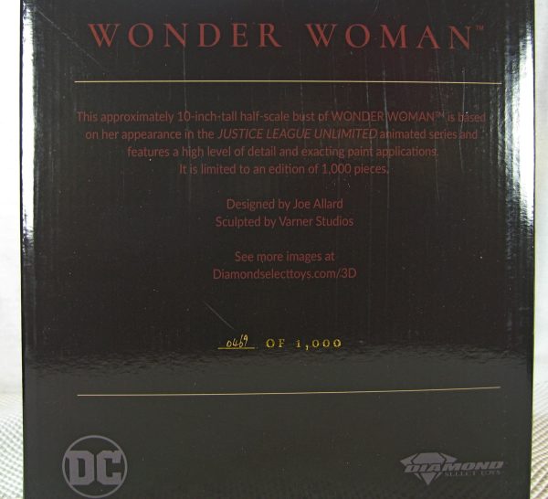 DC Legends in 3D Wonder Woman Animated 1/2 Bust 469/1000 Diamond Select SEALED - Image 5