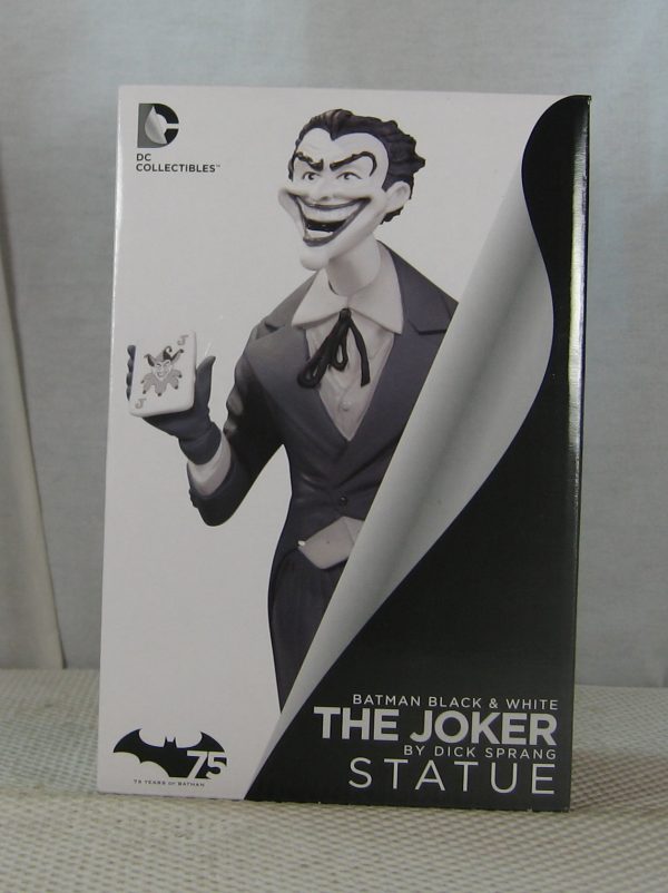 Batman Black and White The Joker Statue by Dick Sprang NEW SEALED - Image 3