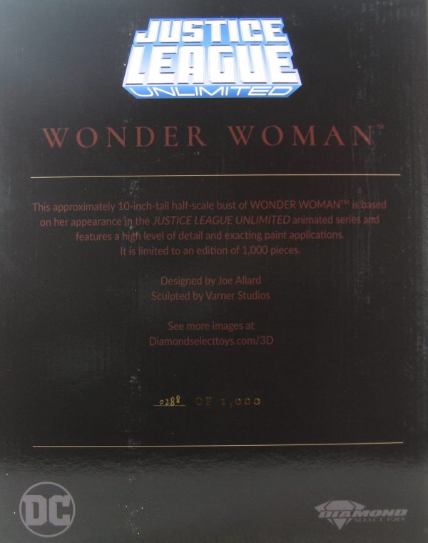 DC Legends in 3D Wonder Woman Animated 1/2 Bust 288/1000 Diamond Select SEALED - Image 5