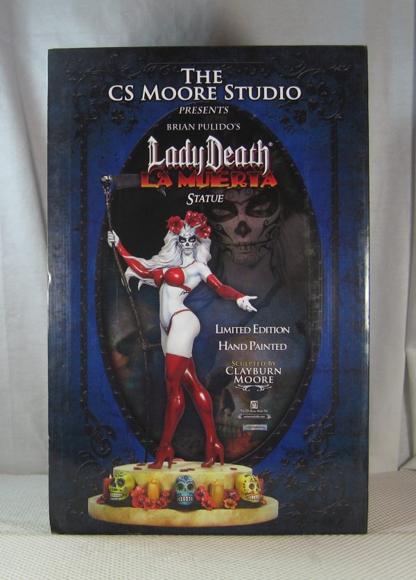 Lady Death La Muerta Statue 044/1000 Signed Clayburn Moore 1st Release BRAND NEW - Image 5