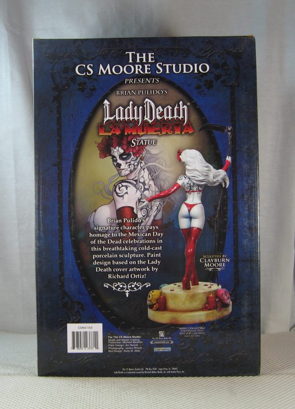 Lady Death La Muerta Statue 044/1000 Signed Clayburn Moore 1st Release BRAND NEW - Image 7