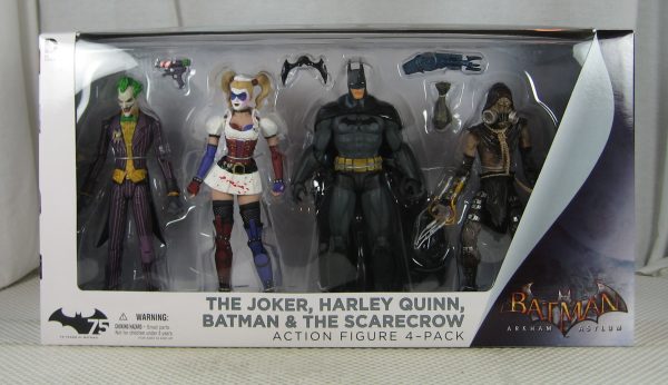 Arkham Asylum Joker Harley Quinn Batman Scarecrow 4-Pack Action Figure Set NEW - Image 2